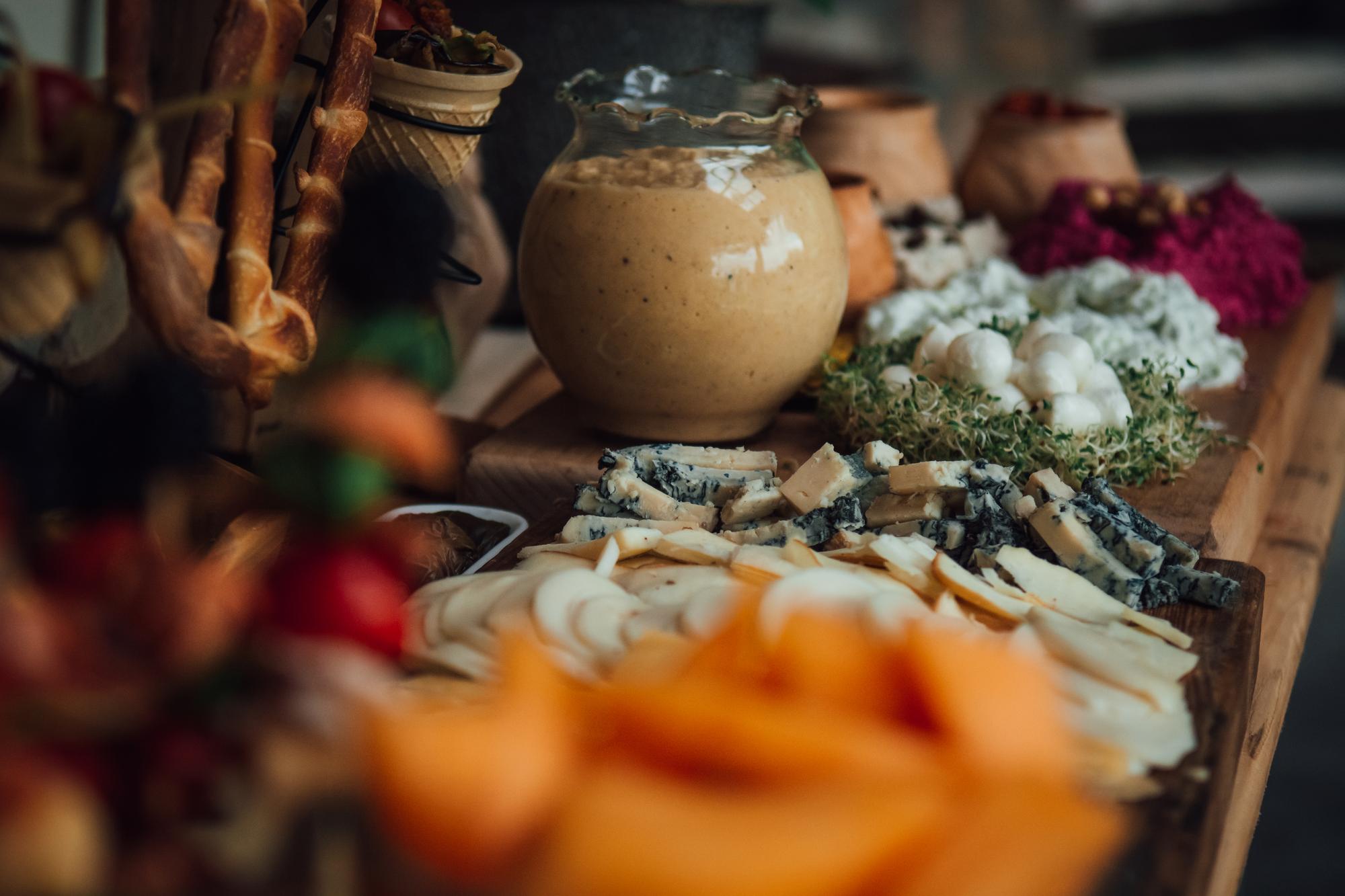 Assortment of artisanal ingredients on tabletop